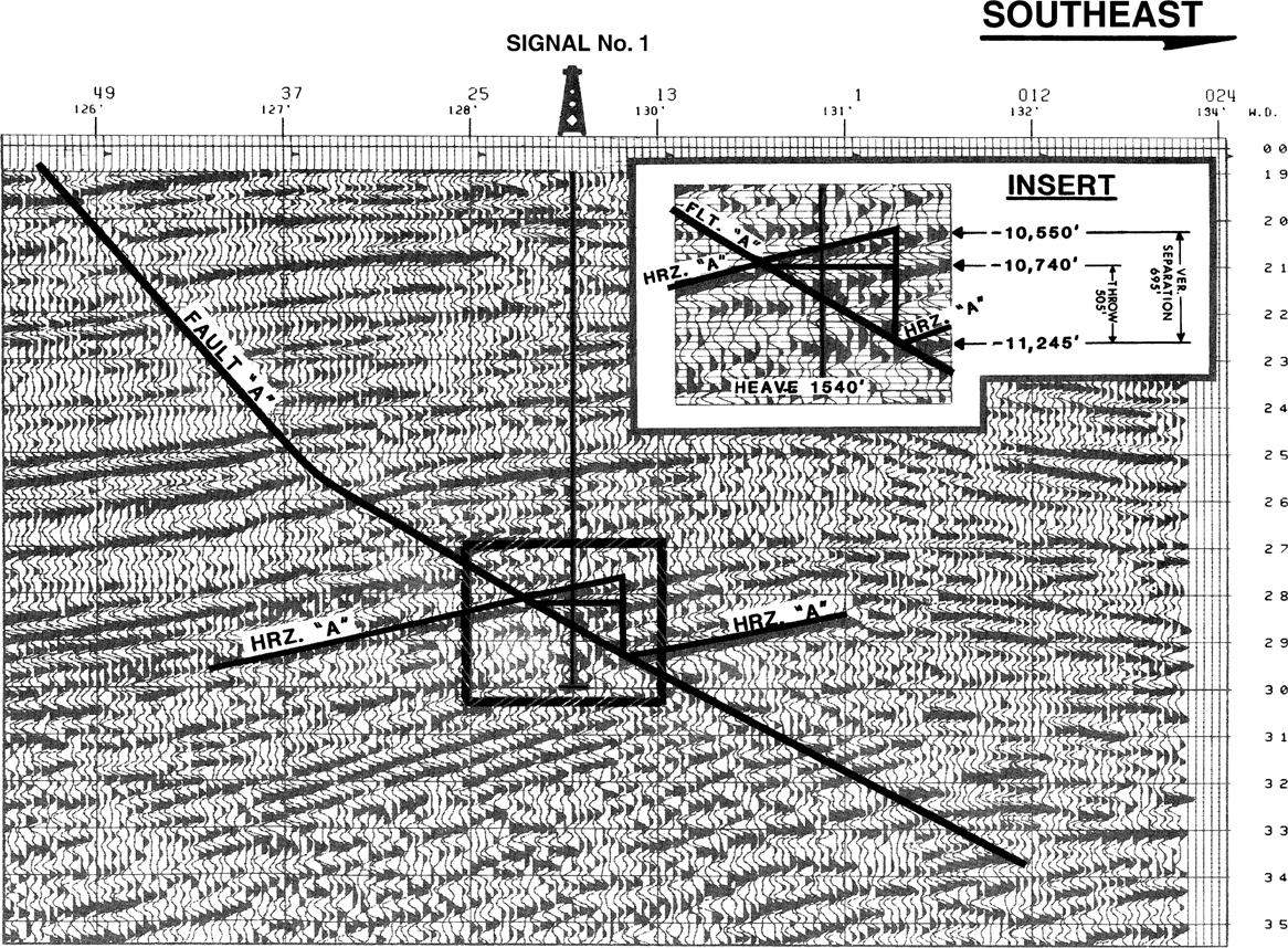 A missing section is marked in a seismic map.