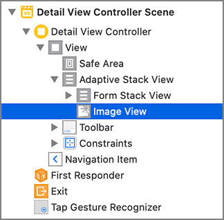 Moving the image view below the Form Stack View