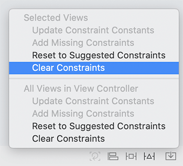 Clearing constraints