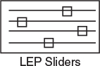 An icon for an LEP slider is shown.