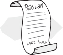 A sheet with the text "Rate law" is shown.