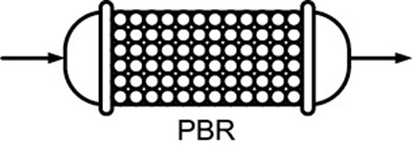 The diagram of packed-bed reactor (PBR).