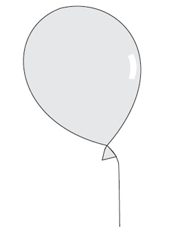 A figure shows a blown balloon.