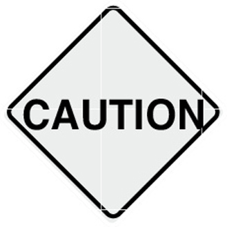 A signboard of "Caution" is shown.