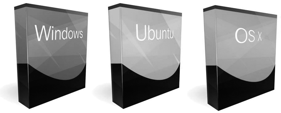 An illustration displays three Operating systems, Windows, Ubuntu, and OSX.