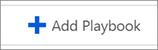 This is a screenshot of the Add Playbook button in the Playbooks blade in Azure Sentinel. This button is used to create new Playbooks to be used in Azure Sentinel.