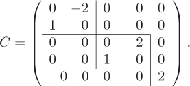 A diagram of the rational canonical form of C is a 5 X 5 matrix.