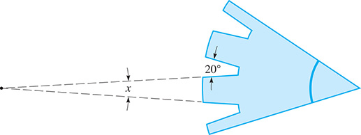 A diagram of a circular gear.