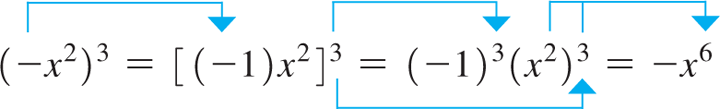 An expression illustrates exponents operation.