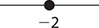 A number line is shaded at a closed circle at negative 2.