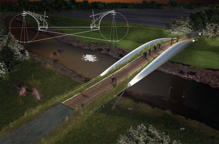 55. The Douglas River Bridge by Exploration – using air structurally to create a lightweight crossing