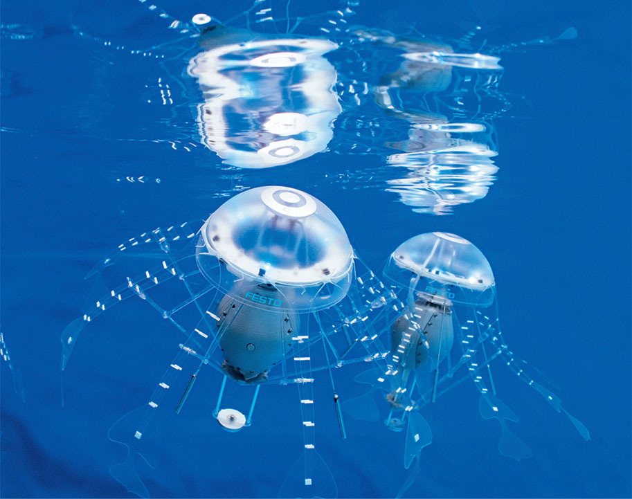 7. Festo robotic jellyfish. Robotics is the field in which there has been the greatest surge of interest in biomimicry over the past decade