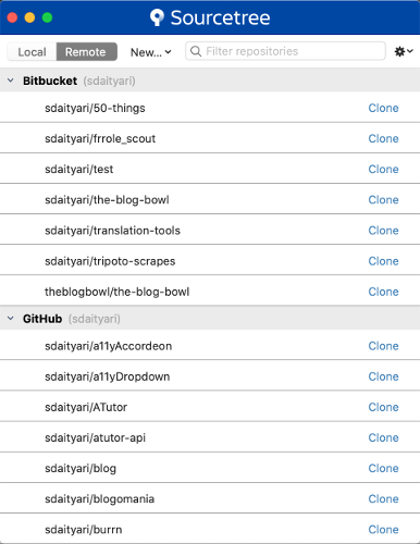 Repositories in Bitbucket
