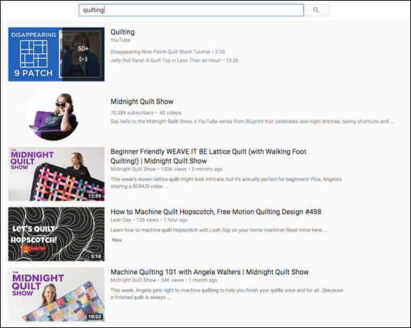 Screenshot of a page displaying a playlist featuring more than 50 different videos from a variety of YouTube channels.