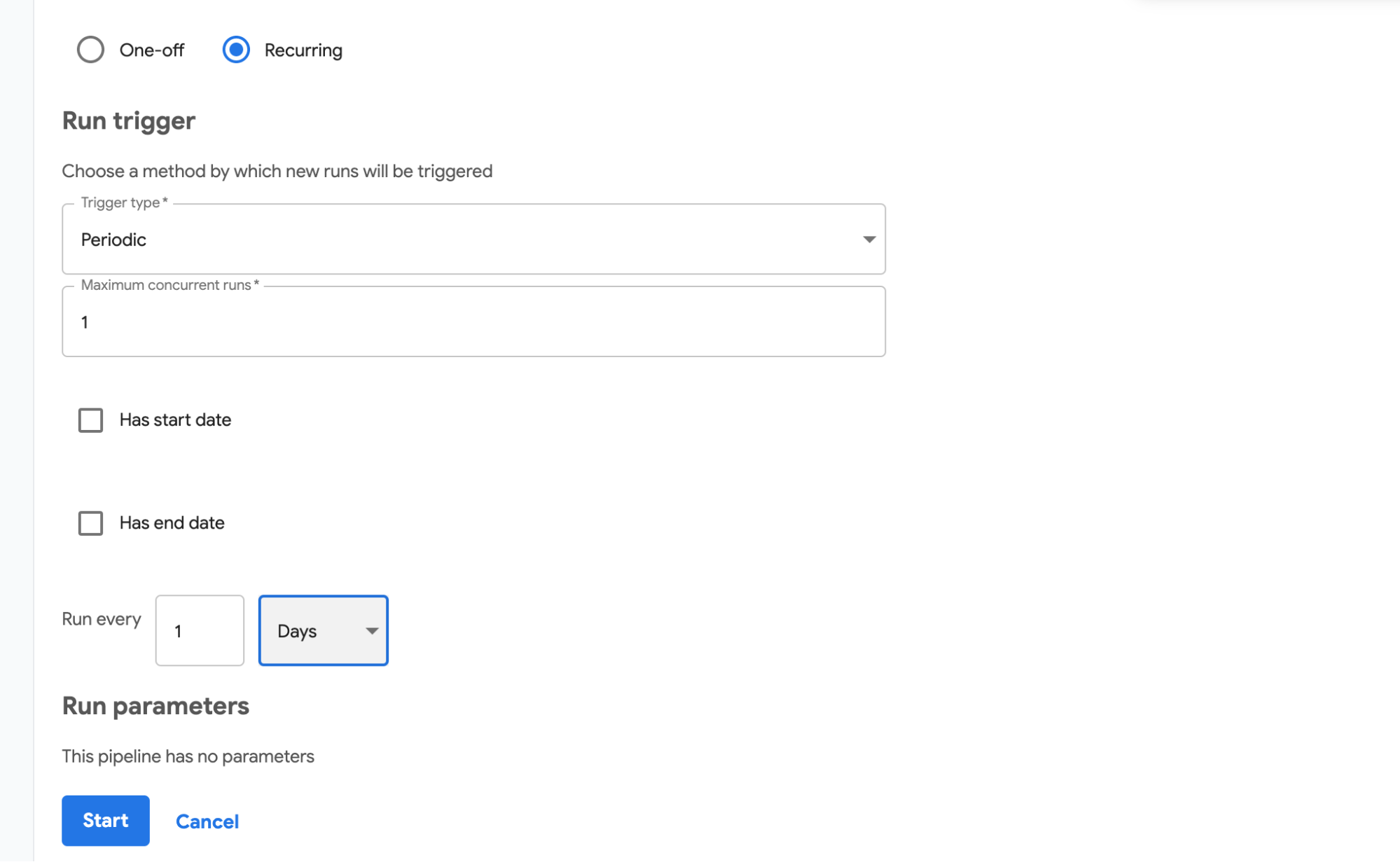 Setting Up Periodic Execution of a Pipeline