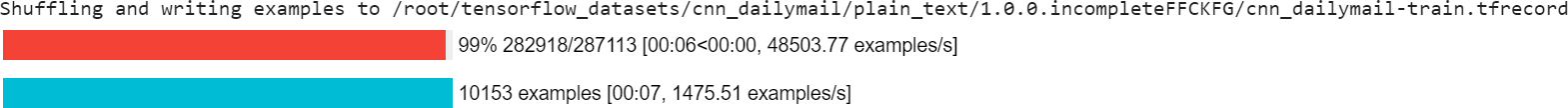 Downloading the cnn_dailymail dataset as a TFRecord file