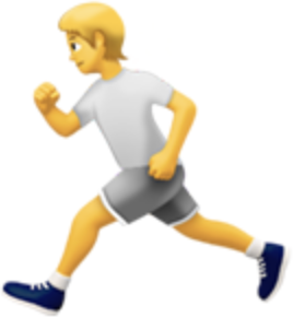 Person Running emoji from iOS 13.3