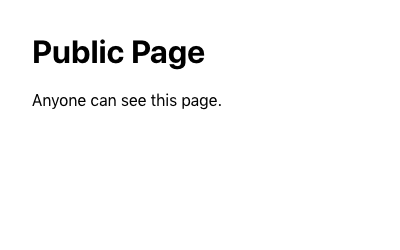 The public page is available without logging in