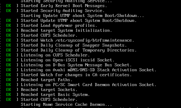 Linux startup messages