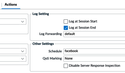  Figure 3.35 – Log options and schedules
