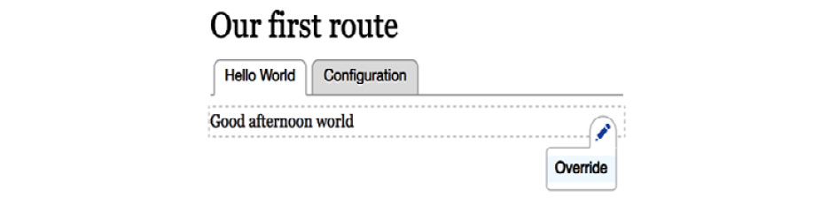 Figure 5.5: Hello world contextual links
