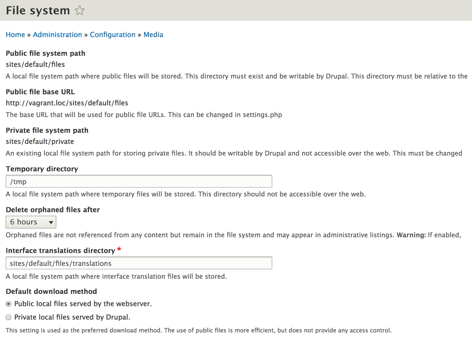 Figure 16.1: Filesystem configuration UI