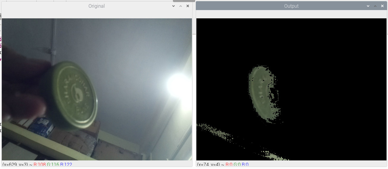 Figure 6.2 – Tracking an object by color in real time
