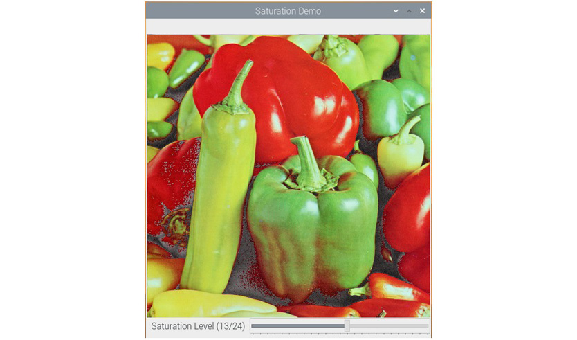 Figure 6.1 – App for adjusting the saturation of an image
