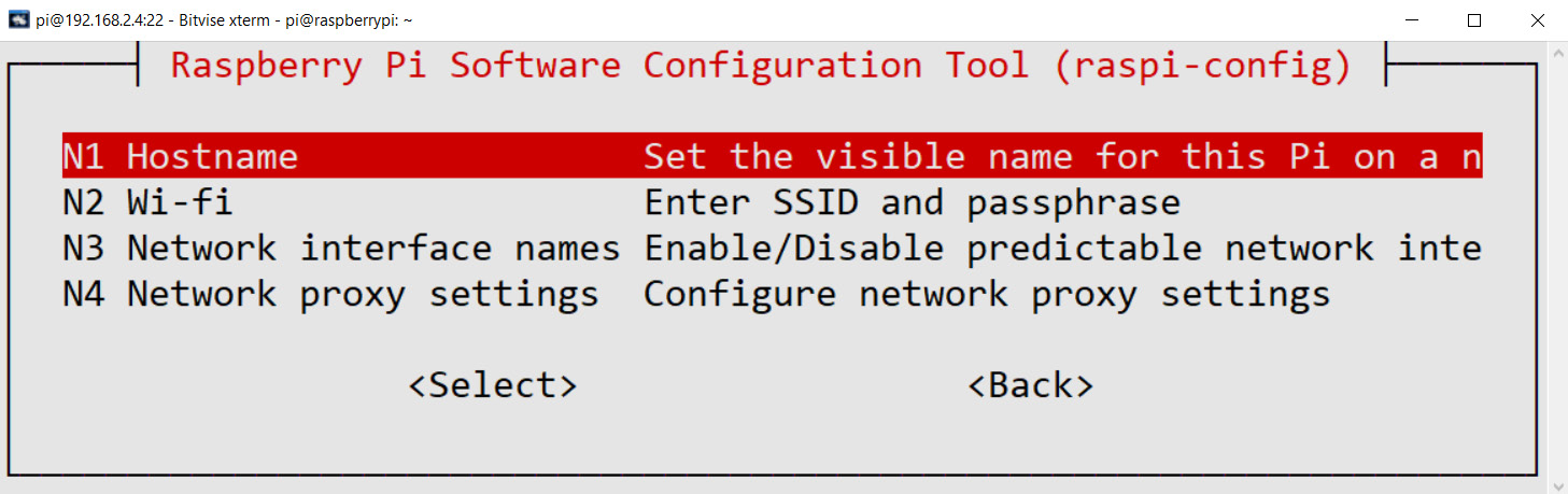 Figure 13.7 – The network options
