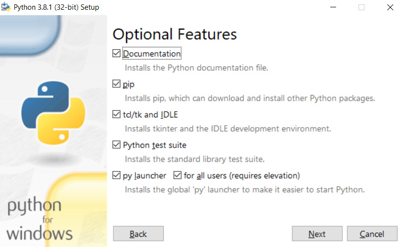 Figure 13.14 - Optional features for installation
