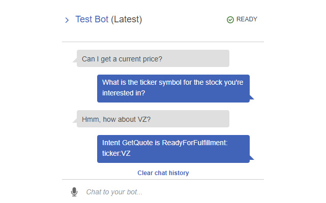 Figure 4.22: Test bot screen
