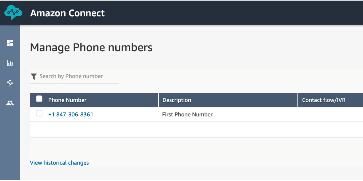 Figure 5.78: Manage Phone numbers screen
