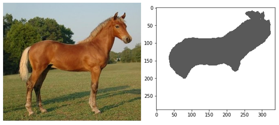 Figure 5.10 – Test image and segmented test image
