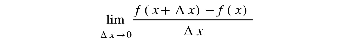 Figure 10.4: Formula for calculating derivatives
