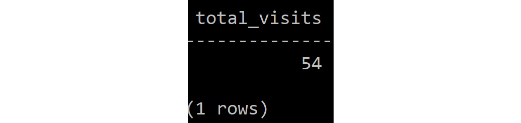 Figure 5.61: Showing total visits
