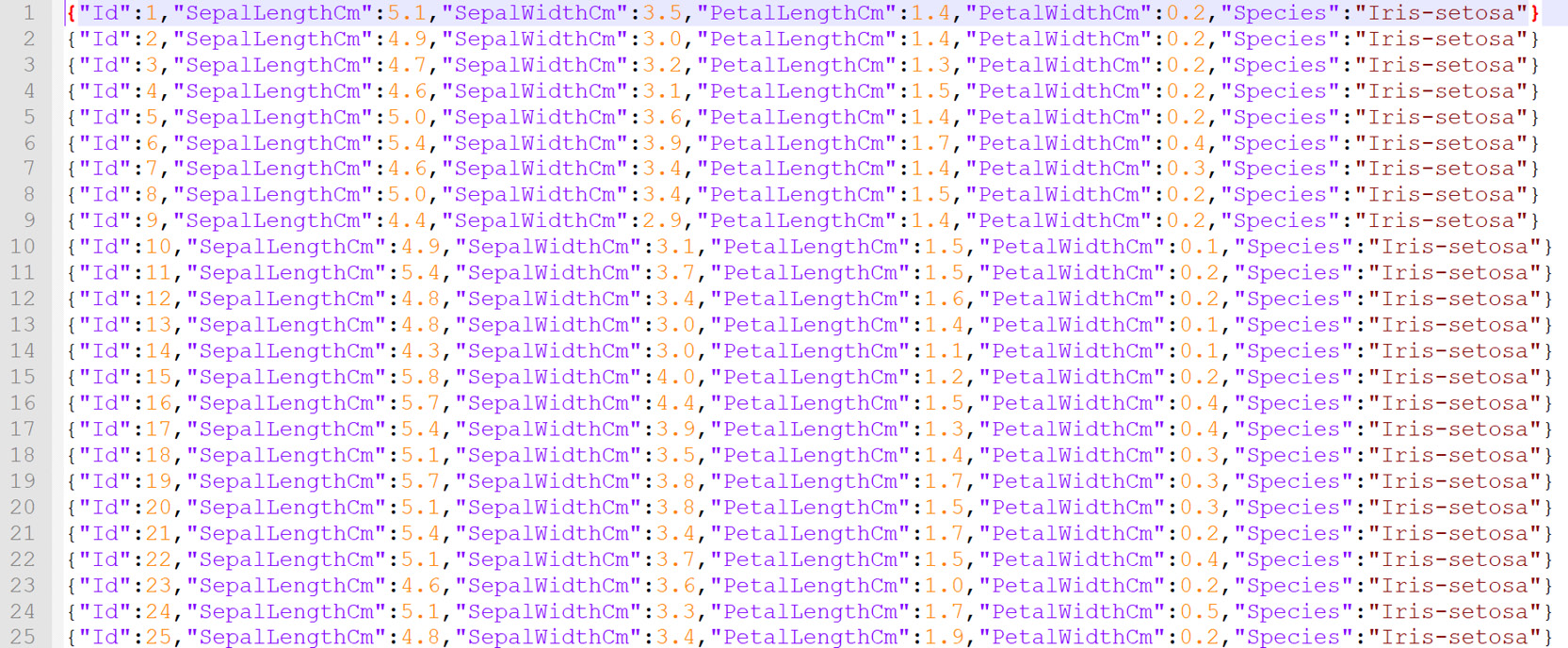 Figure 6.2: JavaScript Object Notation format
