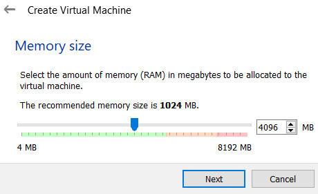 Figure 2.5 – Virtual machine memory allocation

