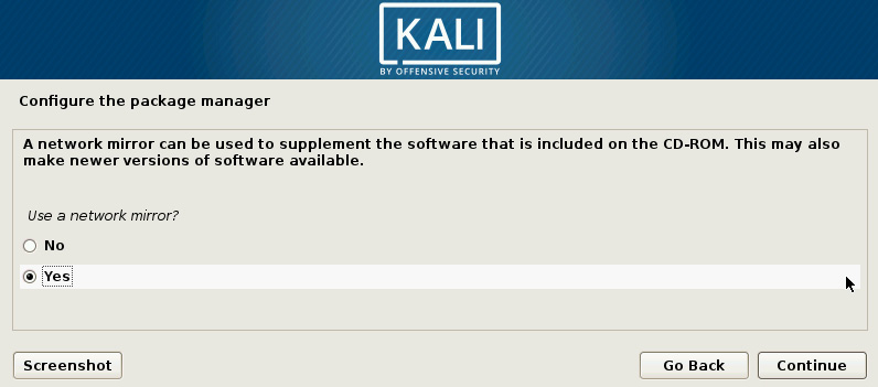 Figure 2.27 – Kali Linux package manager configuration
