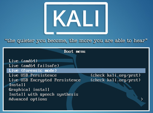Figure 2.35 – Kali Linux boot menu
