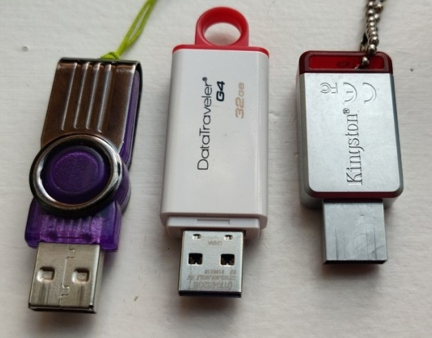 Figure 3.2 – USB 2.1, 3.0, and 3.2 flash drives
