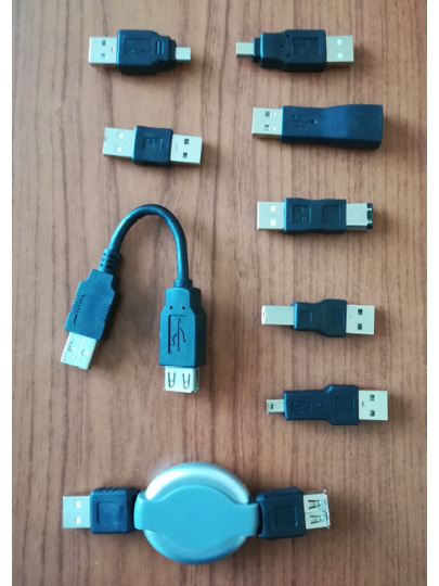Figure 4.2 – Various USB adapters
