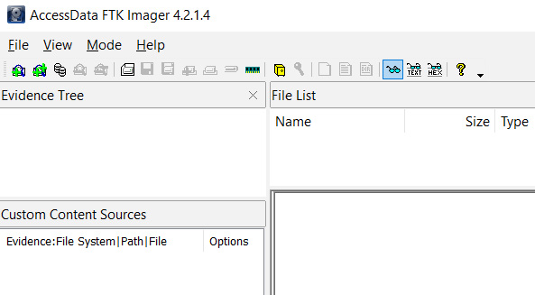 Figure 5.48 – FTK imager interface
