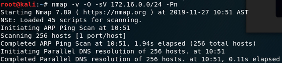 Figure 8.10 – Nmap service scan output
