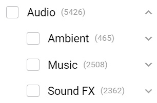 Figure 10.1 – Audio categories in the Asset Store
