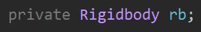Figure 15.20 – The private Rigidbody reference field
