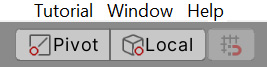 Figure 3.9 – Switching between pivot and local coordinates
