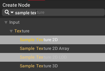 Figure 6.29 Sample texture node search

