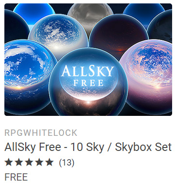 Figure 8.14 –Selected skybox set for this book

