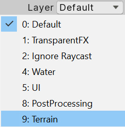 Figure 8.47 – Changing a GameObject's layer
