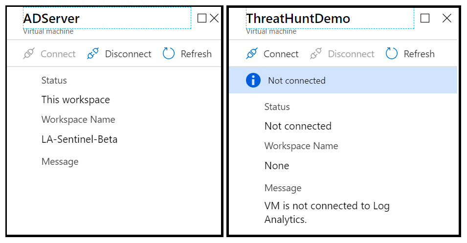 Figure 2.18 – Azure virtual machine log data connection
